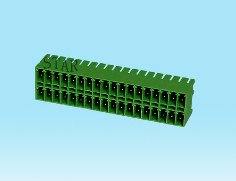 Good quality 3.5mm pitch double row terminal block ST83V-3.5,pluggable ...